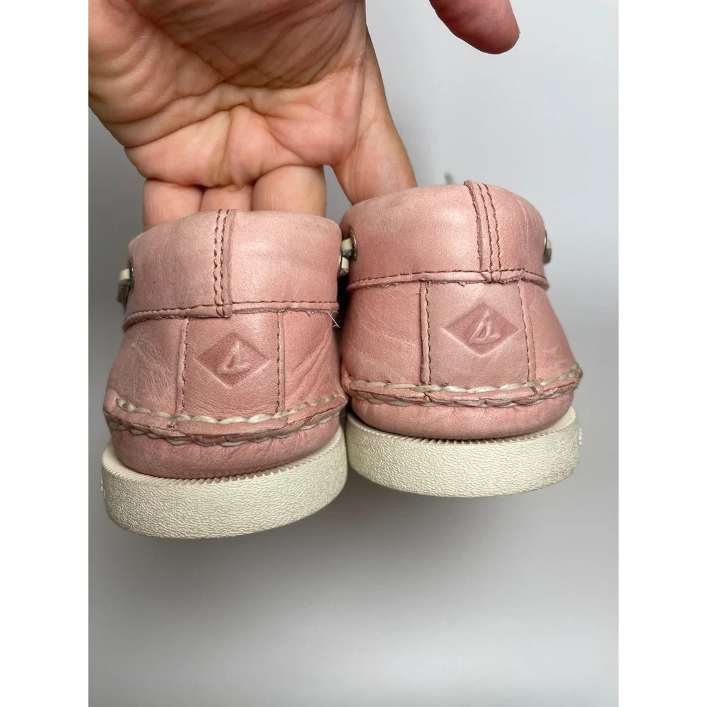 Sperry Top-Sider Authentic Original Men 12 M Pink Leather Boat Shoes Resort